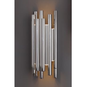 Maxlight Organic - applique murale - 10 x 19 x 43 cm - 8 x 1W LED inclus - chrome