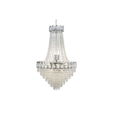 Searchlight Louis Philipe - lustre - Ø 54 x 145 cm - chrome