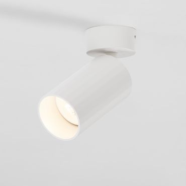 Nova Luce Zelos - spot en saillie 1L - Ø 5,6 x 14 cm - blanc sablé