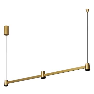 VK Lighting Iris - lampe suspendue - 103,9 x 165 cm - 3x 5W dimmable LED inclus - or et noir