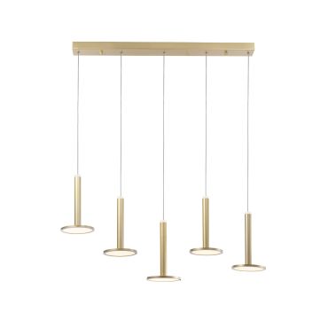 Nova Luce Palencia - lampe suspendue - 107 x 15 x 150 cm - 53W LED inclus - laiton doré