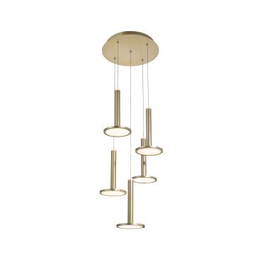 Nova Luce Palencia - lampe suspendue - Ø 41 x 150 cm - 53W LED inclus - laiton doré