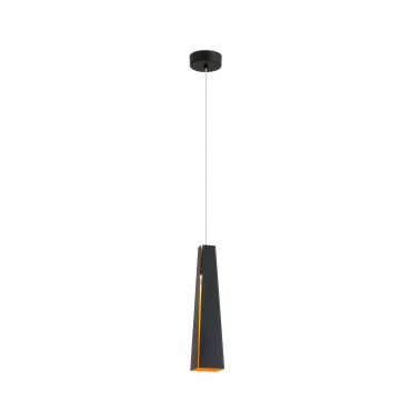 Faro Pluma - lampe suspendue - Ø 8,2 x 36 cm - 3W LED inclus - noir et or