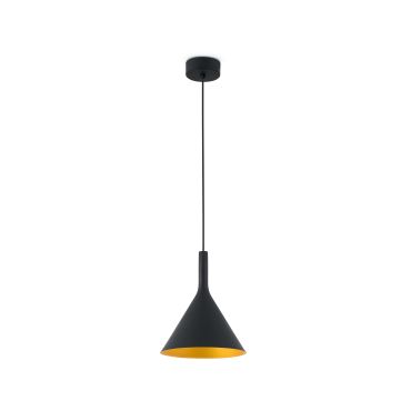 Faro Pam - lampe suspendue - Ø 22 cm - 24W LED inclus - noir et or