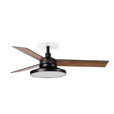 Faro Rudder Tak 3 S - ventilateur de plafond avec lumière et rosace encastrée - Ø 106 cm - noir mat - 3000K