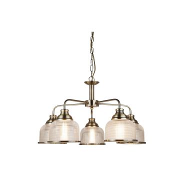 Searchlight Bistro II - lampe suspendue - Ø 58 x 88 cm - laiton antique