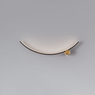Nova Luce Kima - applique murale - 62,5 x 14,5 x 6 cm - 14W LED inclus - or et noir sablé