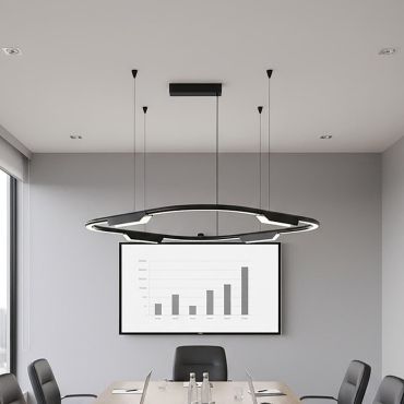 VK Lighting Core - lampe suspendue - 62,8 x 62,8 x 156,8 cm - 25W dimmable LED inclus - noir