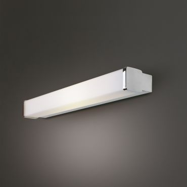 Maxlight Simple - applique murale - 30 x 10 x 6 cm - 10W LED inclus - IP44 - blanc et chrome