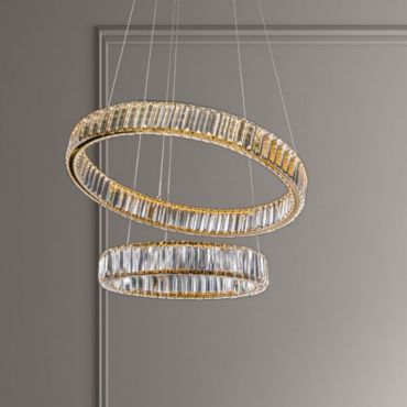 Nova Luce Aurelia - suspension - Ø 60 x 150 cm - 46W LED dimmable inclus - or