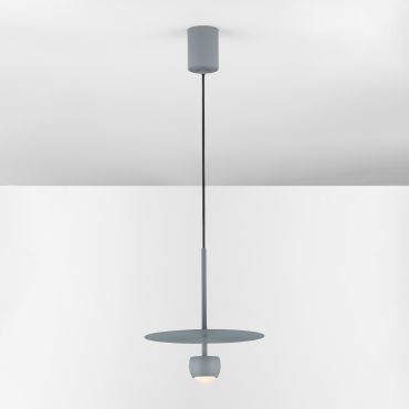 Nova Luce Edem - lampe suspendue - Ø 30 x 217 cm - 8W LED inclus - bleu gris