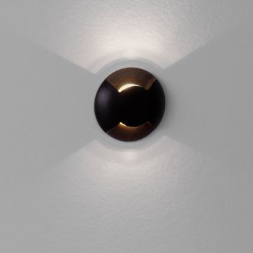Nova Luce Eris - applique encastrée - Ø 6 x 5,4 cm - 1W LED inclus - IP67 - noir sablé
