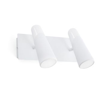 Faro Lao - spot en saillie 2L - 25 x 12 x 14 cm - 2 x 4,5W LED inclus - blanc mat