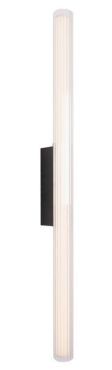 Maxlight Fayette - applique murale en saillie - 12 x 6 x 91 cm - 18W LED inclus - IP44 - noir