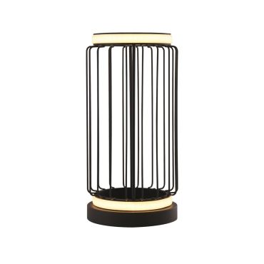 Searchlight Circolo - lampe de table - Ø 16 x 33 cm - 12W LED inclus - noir et blanc