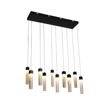 Searchlight Moonbeam - lampe suspendue - 93 x 25 x 150 cm - 46 LED dimmable inclus - noir