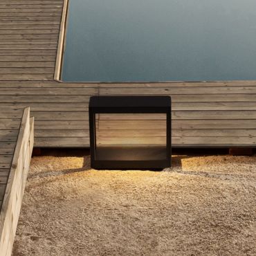 Nova Luce Cosmic - lampe de jardin - 23 x 20 x 8,6 cm - 8W LED inclus - IP65 - anthracite foncé