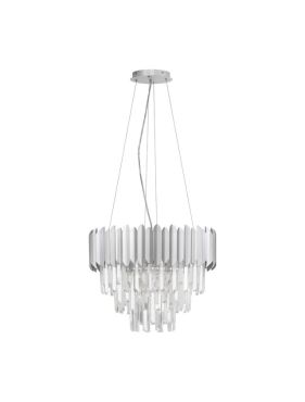 Nova Luce Magnolia - suspension - Ø 50 x 120 cm - chrome