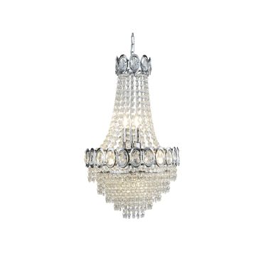 Searchlight Louis Philipe - lustre - Ø 38 x 128 cm - chrome