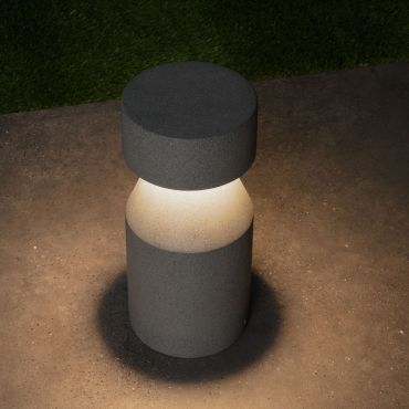 Nova Luce Lua - lampe de jardin - Ø 16 x 35,5 cm - 12W LED inclus - IP65 - noir