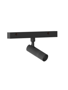 Nova Luce Buxton L - spot pour système de rail magnétique - 24,5 x 3 x 15,1 cm - 10W TRIAC dimmable LED inclus - noir sable