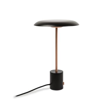 Faro Hoshi - lampe à poser - Ø 26 x 40 cm - 12W LED dimmable inclus - noir et cuivre