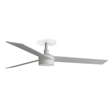 Faro Rudder L - ventilateur de plafond avec lumière et rosace encastrée - Ø 132 cm - blanc mat