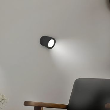 New Garden Roll 8 - spot de surface rechargeable - Ø8 x 8 cm - 3W LED dimmable inclus - noir