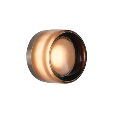 VK Lighting Glace - applique murale et plafonnier - Ø 13,5 x 8,5 cm - 5W dimmable LED inclus - gris fumé