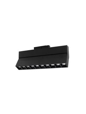 Nova Luce Buxton L - luminaire pour système de rail magnétique - 27,4 x 3,4 x 11,6 cm - 15W TRIAC dimmable LED inclus - inclinable - noir sable
