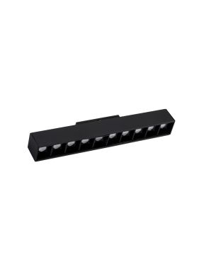 Nova Luce Buxton L - luminaire pour système de rail magnétique - 26,9 x 3,5 x 5,1 cm - 15W TRIAC LED dimmable inclus - noir sable