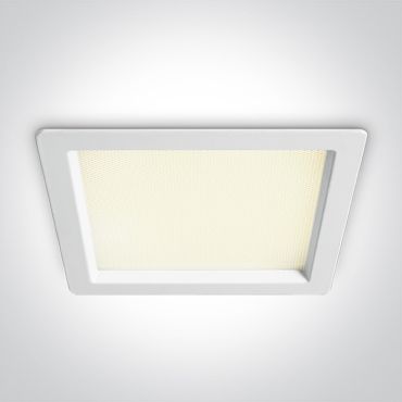 ONE Light UGR19 Office Range - spot encastré - 225 x 225 mm, 205 x 205 mm encastré - 30W LED inclus - IP44 - blanc