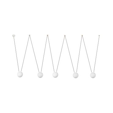 Faro Mine - lampe suspendue 5L - blanc mat - verre