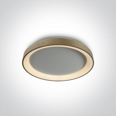 ONE Light LED Decorative Plafo - plafonnier - Ø 37,5 x 5,7 cm - 30W LED dimmable inclus - or brossé