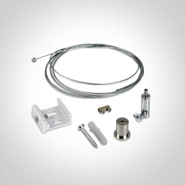 Kit de suspension de rail réglable ONE Light - 2 mètres - blanc