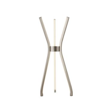 Searchlight Tripod - lampe de table - 53 cm - 18W LED inclus - nickel satiné et blanc