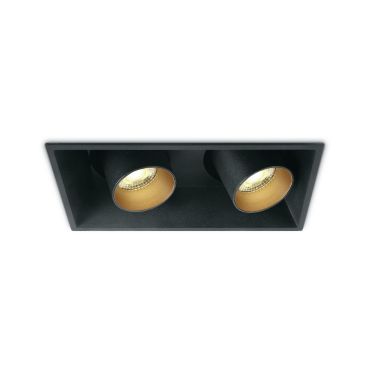 ONE Light Cylindres COB encastrés - spot encastré - 172 x 91 mm, 165 x 85 mm taille d'encastrement - 2 x 11W LED inclus - noir
