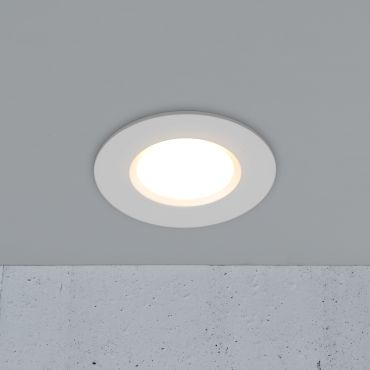 Nordlux Siege - spot encastré - Ø 85 mm, Ø 72 mm taille d'encastrement - 4,7W LED inclus - IP65 - blanc