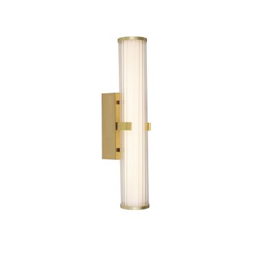 Searchlight Clamp - applique murale - 43 x 8,5 cm - 18W LED dimmable inclus - IP44 - or et transparent