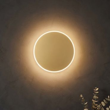 Nova Luce Nevo - applique murale - Ø 30 x 3,9 cm - 20,5W LED inclus - or mat