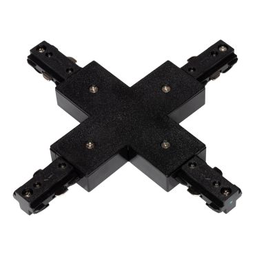 Projectlight - système de rail monophasé - connecteur en X - 18,2 x 18,2 x 1,8 cm - noir