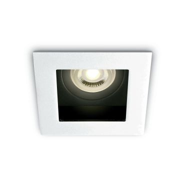 ONE Light Dark Light Square - spot encastrable - 96 x 96 mm, 80 x 80 mm format encastrable - blanc