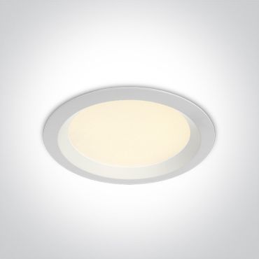 ONE Light UGR19 CCT V Range - éclairage de plafond encastré - Ø 190 mm, Ø 170 mm de découpe - LED 20W incluse - IP44 - blanc