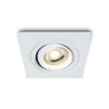 ONE Light Dual Ring GU10 - spot encastré - 94 x 94 mm, Ø 80 mm encastrable - blanc