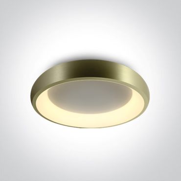ONE Light LED Decorative Plafo - plafonnier - Ø 40 x 8,5 cm - TRIAC - 30W LED inclus - laiton brossé - couleur de lumière réglable