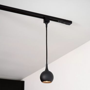 Lucide Track Favori Lampe suspendue - Ø 9 x 145 cm - Système de rail monophasé - Noir