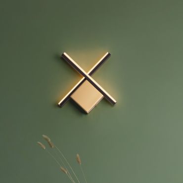 Nova Luce Cross - applique murale - 30 x 30 x 4 cm - 10W LED inclus - or brossé et noir sablé
