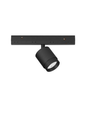 Nova Luce Ultra Slim - spot sur rail - faisceau réglable de 15 à 36 degrés - Ø 4,5 cm - 5W LED inclus - noir
