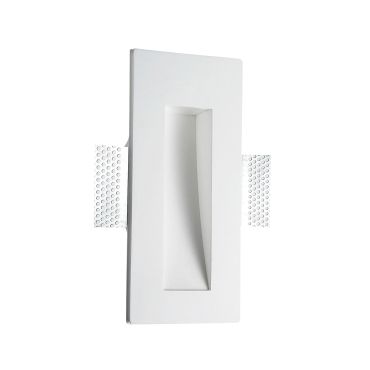 Nova Luce Eurona - applique encastrée - 24,5 x 10,8 cm - 1W LED inclus - crépi blanc
