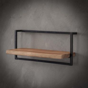 Vico Edge - étagère murale - 65 x 25 x 30 cm - bois d'acacia
